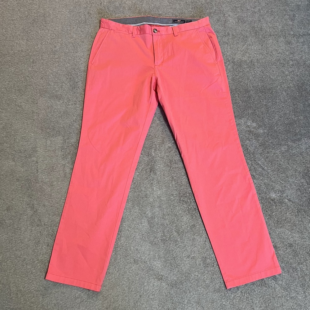 Vineyard Vines Men's Breaker Pants Summer Coral, Size 36x32